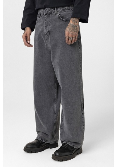 Vamos Super Baggy Fıt Jean V100-01 Gri