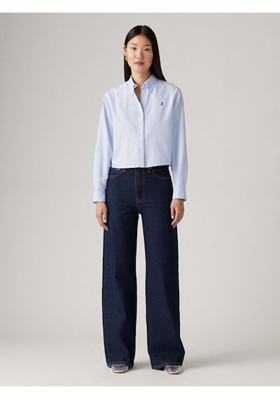 Levi's Ribcage Wide Leg Kadın Jean Pantolon - Shaded View-14194 Dark İndigo - Flat Finish Levi's Ribcage Wide Leg Kadın Jean Pantolon - Shaded View-14194 Dark İndigo - Flat Finish