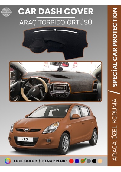 Hyundai İ20 2008-2014 Torpido Örtüsü Göğüs Koruma Araca Özel Uv Koruma - 667 Stiloto
