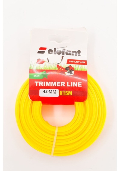 Elefant Tırpan Misinası Motorlu Tırpan Yıldız Misina 4mm X 15 Metre