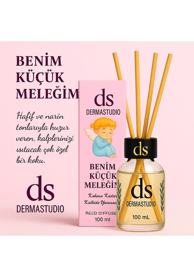Benim Küçük Meleğim Pudramsı Bebek Kokusu Premium Bambu Oda Kokusu, 100 Ml Karışık