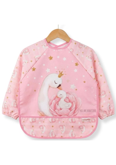 Bebechi Bambino Kids Uzun Kollu Mama Ve Aktivite Önlüğü 6-24 Ay Pembe