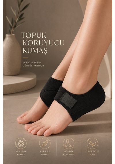 Darbe Emici Topuk Koruyucu Kumaş Topuk Çorabı Topukluk Tabanlık. Lateksli Topukluk 1 Çift