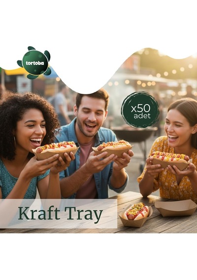 Kağıt Tabak Küçük Boy 50'li Kullan At Gıda Sunum Tepsisi Sızdırmaz Hamburger Patates Sosisli Çerez Piknik Servi Diğer