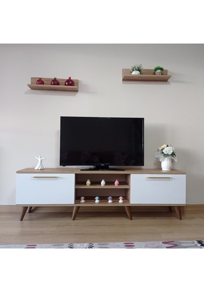 Mobilya Sepeti Ms 25 Tv Ünitesi Dolabı , Raflı , Ceviz, Beya