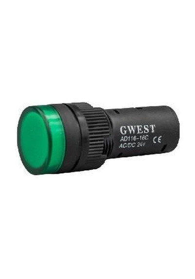 24v Göz Lambası Yeşil Ledli 19 Mm