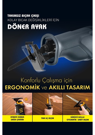 Assur ASR617 750W Tilki Kuyruğu Testere Beyaz