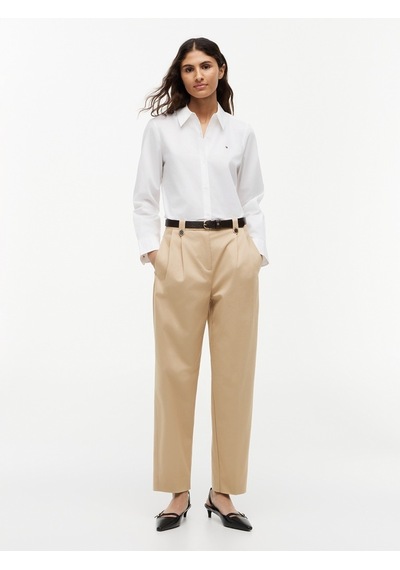 Tommy Hilfiger Ess Poplın Regular Shırt Kadın Beyaz Gömlek - Ww0ww47169