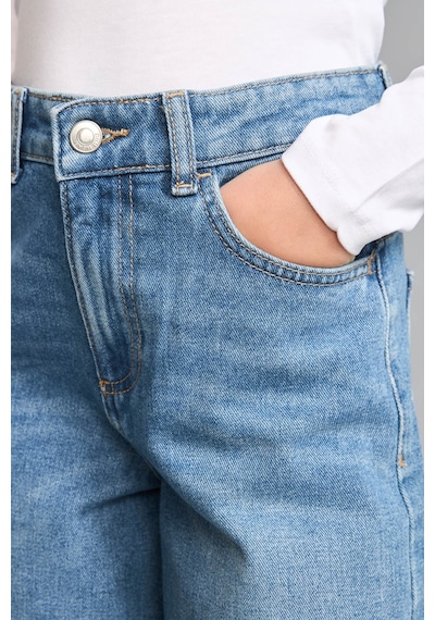 Defacto 90s Wide Leg Düğmeli Jean Pantolon Kız Çocuk H6248a826aunm39 Mavi-nm39