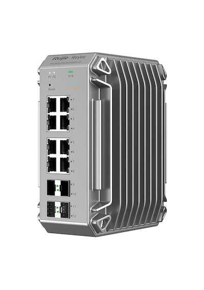Ruıjıe Reyee Rg-nıs3100-8gt4sfp-hp 8 Port Gıgabıt +4x1gb Sfp Endustrıyel 240w Poe Swıtch