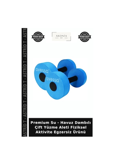 Premium Su - Havuz Dambılı Çift Yüzme Aleti Fiziksel Aktivite Egzersiz Ürünü