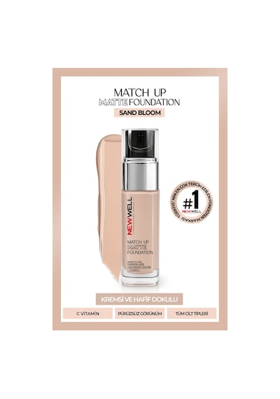 Newwell Match Up Matte Foundation Sand Bloom 01 34 Gr 001 C