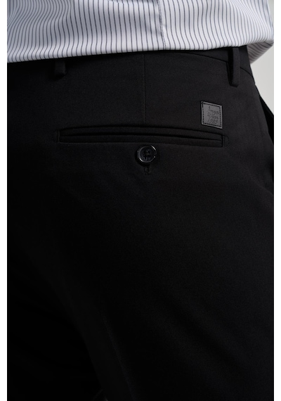 İmza Siyah Esnek Yandan Cepli Slim Fit Classic Pantolon 1003250106 Siyah