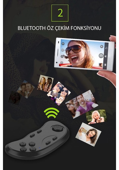 Shinecon Sc-b01 Sanal Gerçeklik Gözlüğü Kumandası - Siyah