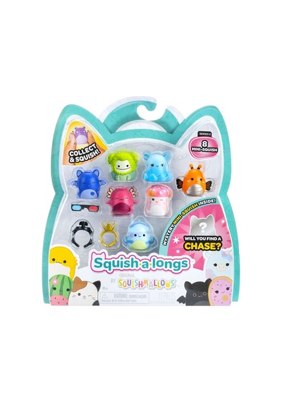 Squishmallows Squish-a-longs 8 Figür + Yüzük Set Seri 2 Al0025