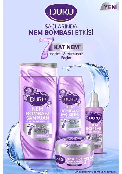 Nem Bombası Yıpranmış Saçlar İçin Yoğun Onarıcı Ve Nemlendirici Saç Kremi 2x385 Ml