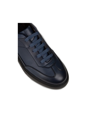 Deery Erkek Mavi Hakiki Deri Sneaker Ayakkabı - 02015mmvıe01 Mavi