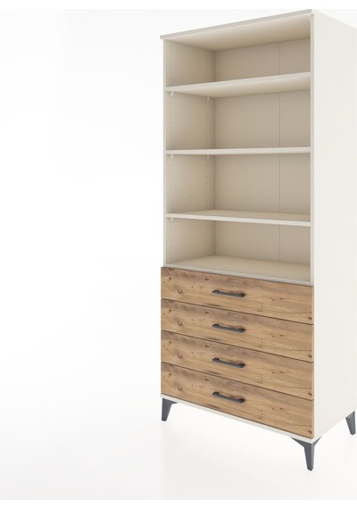 Hyperion Dolap 4 Raflı 4 Çekmeceli 88x44x195 Aytaşı-çam Aytaşı