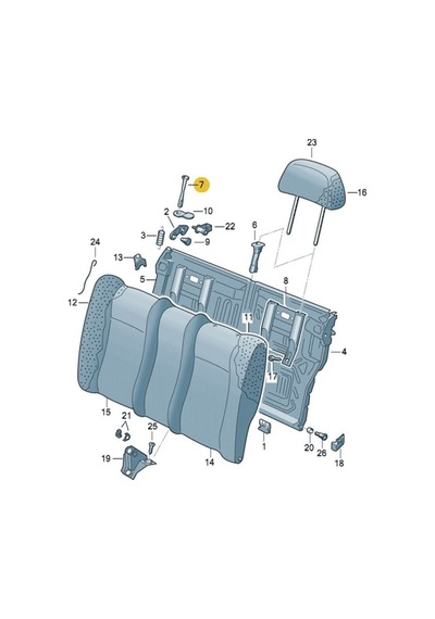 VW Polo HB 2000-02 Arka Koltuk Sırtlık Yatırma Mandalı 1H0885683
