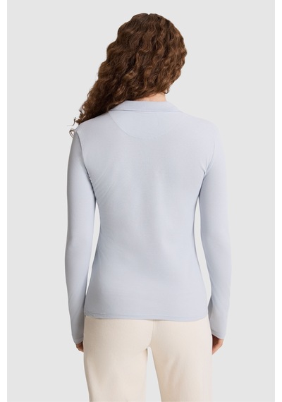U.S. Polo Assn. Kadın Açık Mavi Basic Sweatshirt 50326760 Vr095 Buz Mavı / Ice Blue