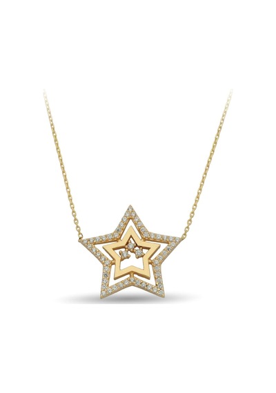 Çgk Çiğdem Gürel Kuyumculuk Yıldız Altın Kolye 14k Gold