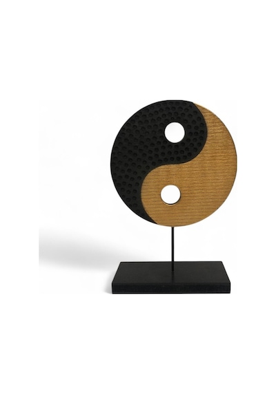Ying Yang Sarı Siyah Ev Dekoru Büyük