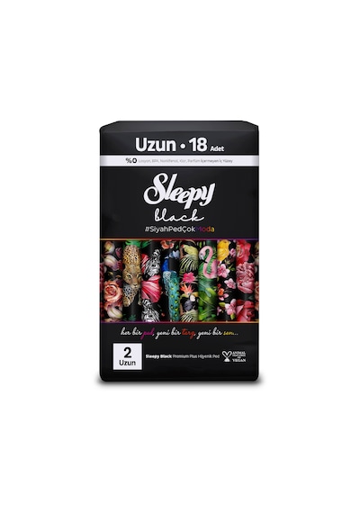 Sleepy Black Premium Plus Hijyenik Ped Uzun 18 Adet