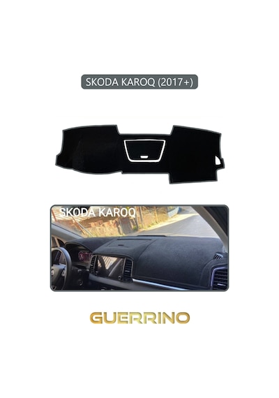 Skoda Karoq 2017+torpido Koruma Halısı Gri Kenar