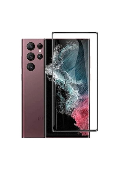 Samsung Galaxy S22 Ultra İle Uyumlu Şeffaf Esnek Kavisli Ekranı Tam Kaplayan Pet Ekran Koruyucu