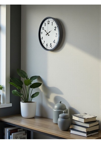 36 Cm Gri Standart Dekoratif Duvar Saati Diğer 03873123