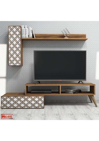 Variant Planet Tv Ünitesi - Beyaz / Ceviz