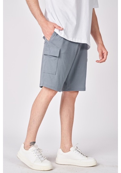Defys Erkek Pamuk Karışımlı Oversize Bermuda Bazalt Gri - 632231293 Bazalt Gri