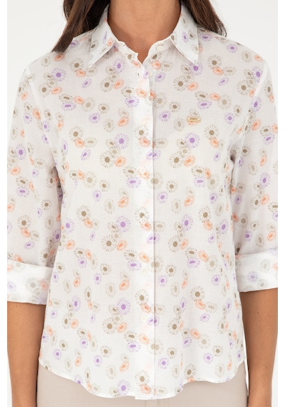 U.s. Polo Assn. Kadın Haki Gömlek Desenli 50280965-vr027 Haki