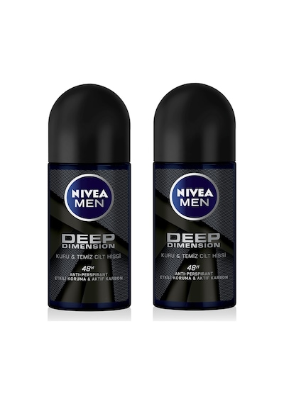 Nivea Men Deep Dimension Erkek Roll-On Deodorant 50 ML x 2