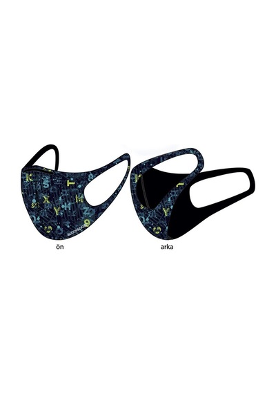 BLACKSPADE Çocuk Koruyucu Maske Harf Desen S2