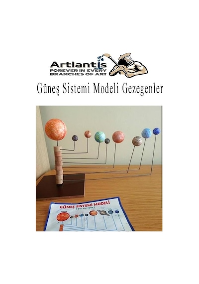 Artlantis Güneş Sistemi Modeli 1 Paket Gezegenler Sistemi Strafor Köpük Top Maket Deney Okullar Için Öğretici Genel
