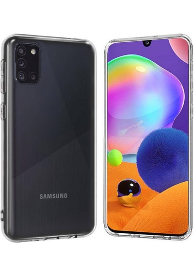 Samsung Galaxy A31 Kılıf Uyumlu Darbeye Dayanıklı 2.0 Mm İnce Şeffaf Silikon Kapak Şeffaf