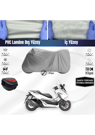 Honda Nss 250 Forza 250 Motosiklet Brandası Çanta Topcase Uyumlu Motor Branda
