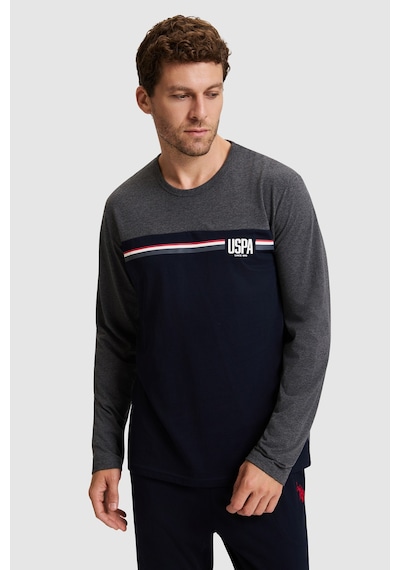 U.S. Polo Assn. Erkek Lacivert Pijama Takımı 50333254 Vr033