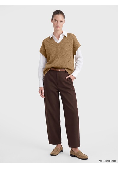 Lcw Everyday Kahverengi Oversize Kadın Triko Süveter