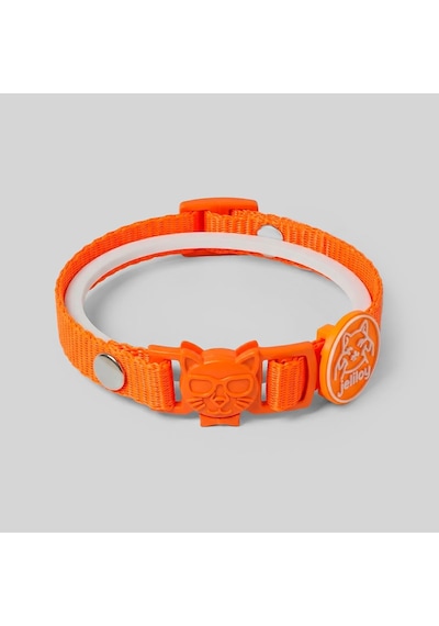 Charmlı Kedi Boyun Tasması Safety Click Turuncu