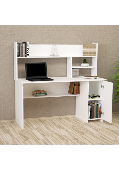 Kalenderdekor1 Kalender Dekor Lucas 145 Cm Çalışma Masası Lc01 Beyaz