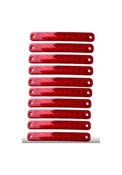 10 Adet 9 Led'li Parmak Led Kırmızı Kamyon Tır Ve 12/24 Volt Araçlar Aksesuar Dorse & Etek Lambası