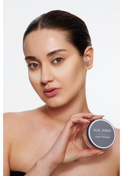 Alix Avien İpeksi Toz Pudra Sabitleyici Etki Mat Bitiş Loose Powder 02 Nude Ivory 00