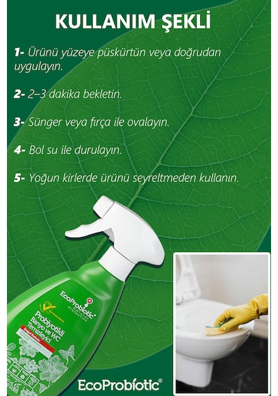 Probiyotikli Banyo Ve Tuvalet Temizleyici Sprey 400 Ml - Kötü Koku Önleyici Tekli