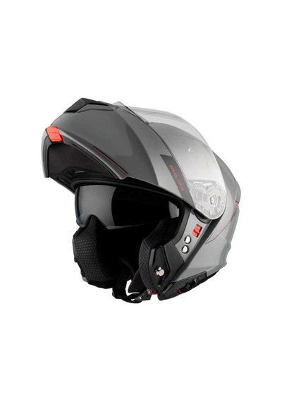 Mt Genesis SV Solid A12 Parlak Çene Açılır Kask Gri