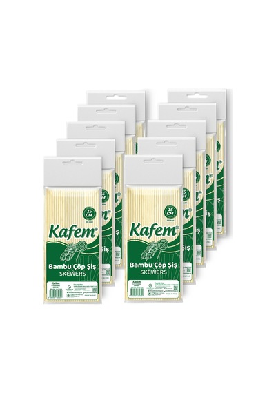 Kafem Bambu Çöp Şiş 15 cm 100 Lü X 10 Paket