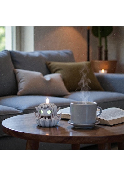 Mitolojik Canavar Tasarımlı Led Mumluk 3d Baskı Dekoratif Mum Tutucu