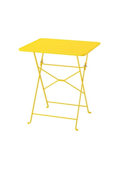 Ikea Sundsö Katlanabilir Masa, Parlak Sarı, 65x65 Cm