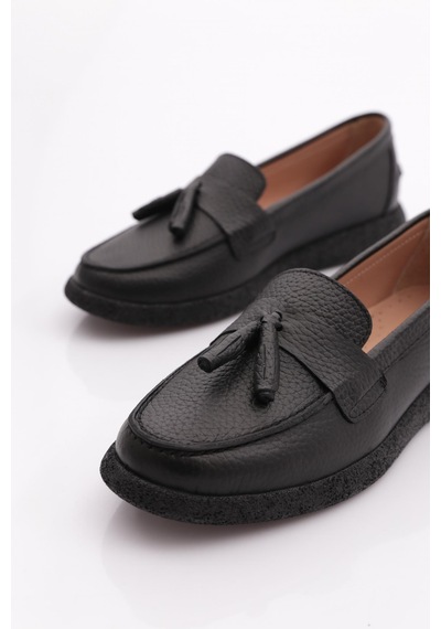 Dgn Ml5604-1 Kadin Loafer Ayakkabi Siyah Floater